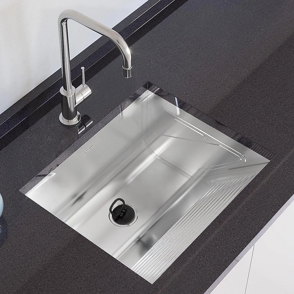 Tanque de Lavar Roupa G01 68L de Embutir Aço Inox com Esfregador Mpozenato