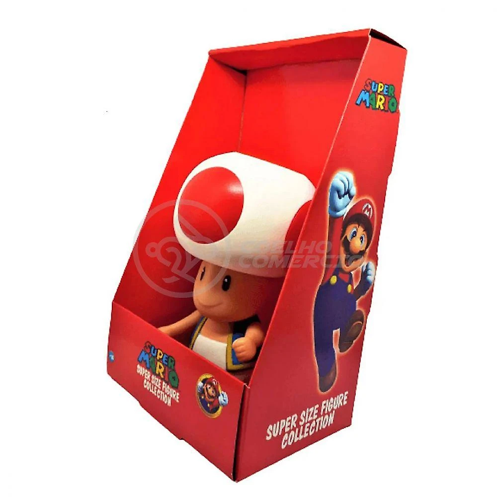 Boneco Action Figure Cogumelo Toad Articulado 20cm