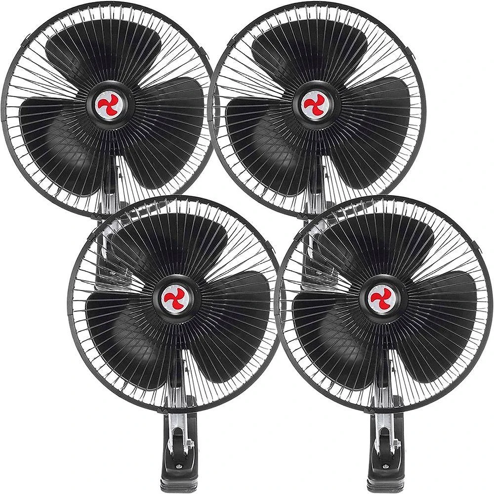 Kit 4 Mini Ventilador Veicular Carro Caminhão ônibus De 20cm