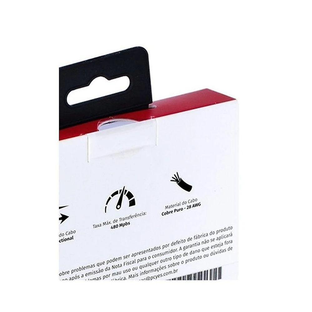 Cabo Usb C x Usb B 2.0 Preto 1m