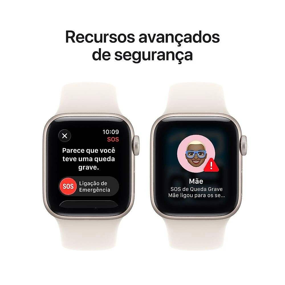 Apple Watch SE 3 GPS - Caixa estelar de alumínio – 44 mm - Pulseira esportiva estelar – M/G