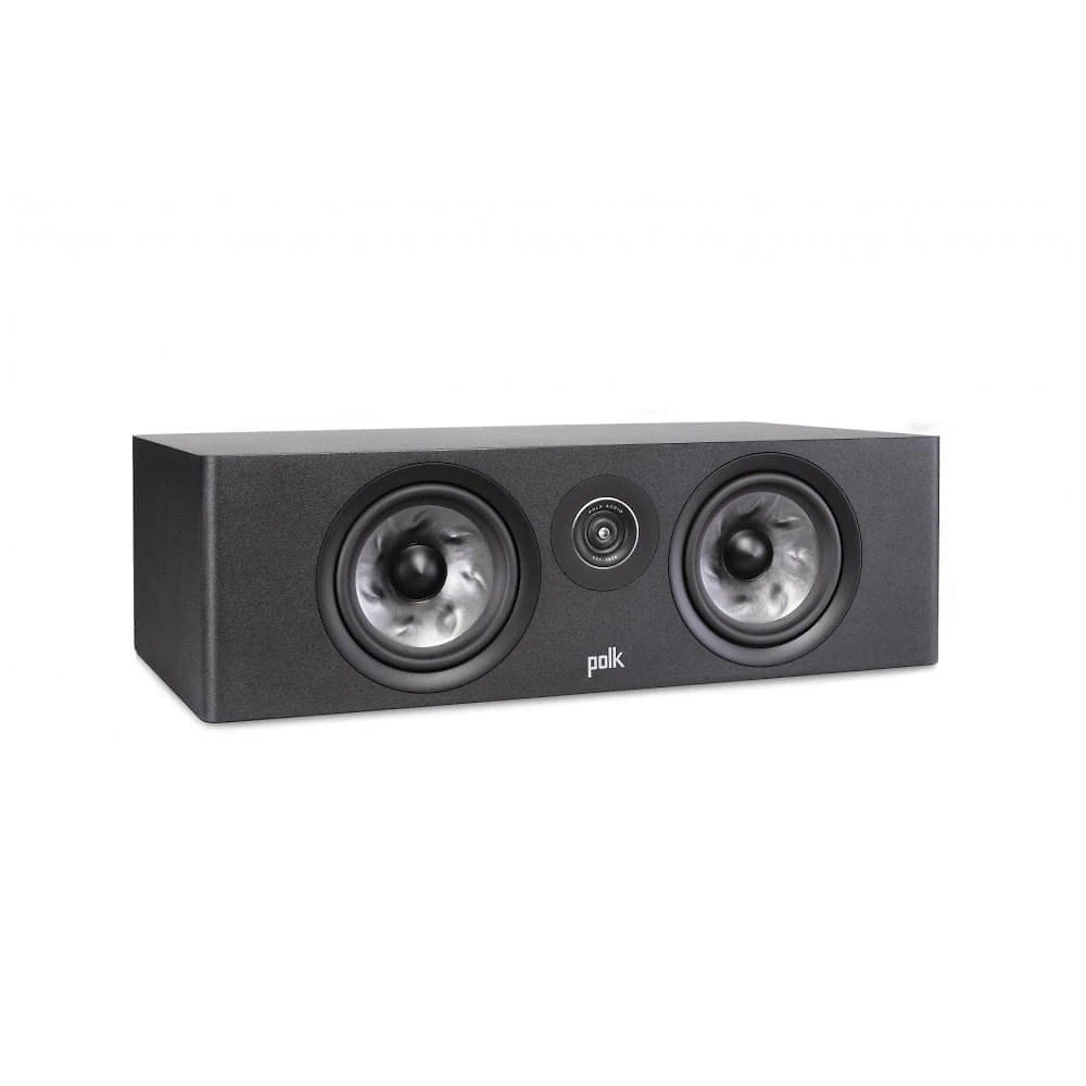 Caixa de som central Polk Audio Reserve R400 preta para home theater estéreo 200W