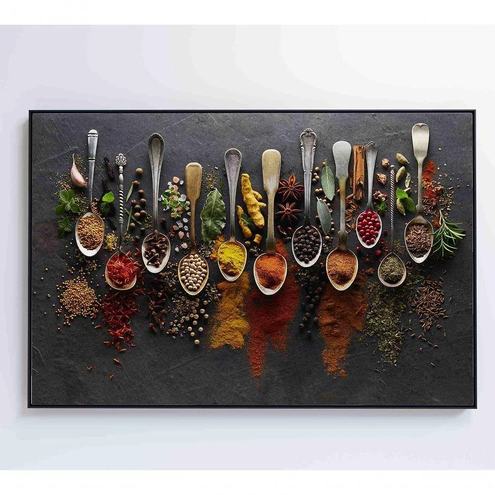 Quadro Decorativo Tempero E Especiarias Medidas 90x60 Cm Tipo De Impressão Tecido Canvas