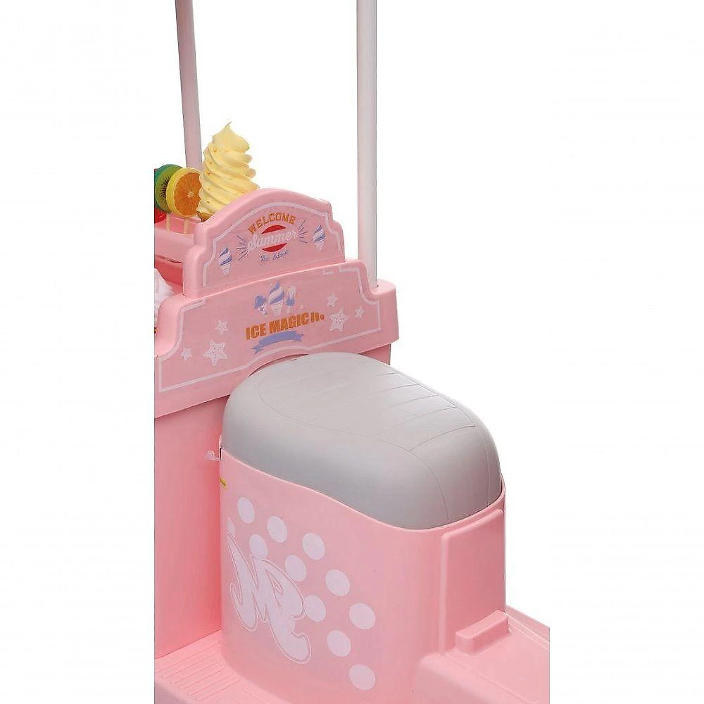 Moto Elétrica Infantil Sorveteria com Som e LED Rosa Unitoys 12V