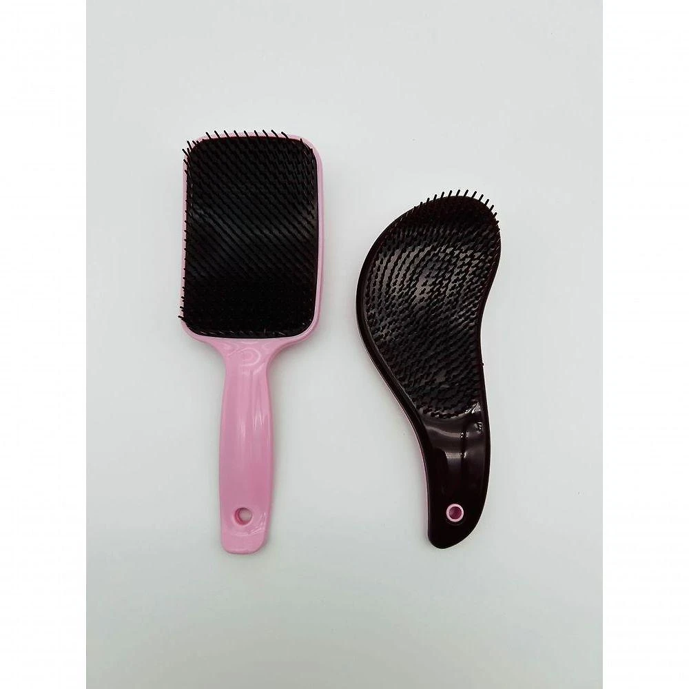 Kit Escovas Desembaraçantes para Cabelo 2 Peças Rosa Pink Jac Pack