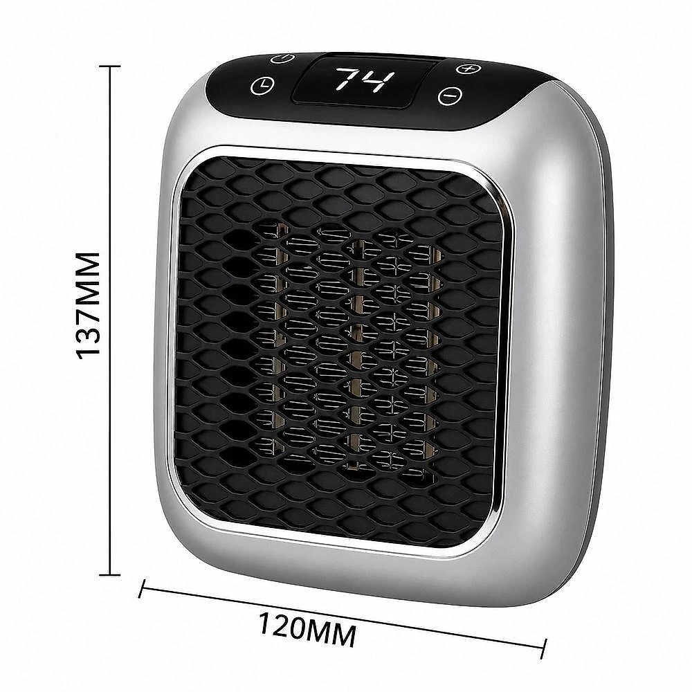 Mini Aquecedor Portátil Elétrico Display Digital Timer Termostato Quarto Utimix 800W 110V