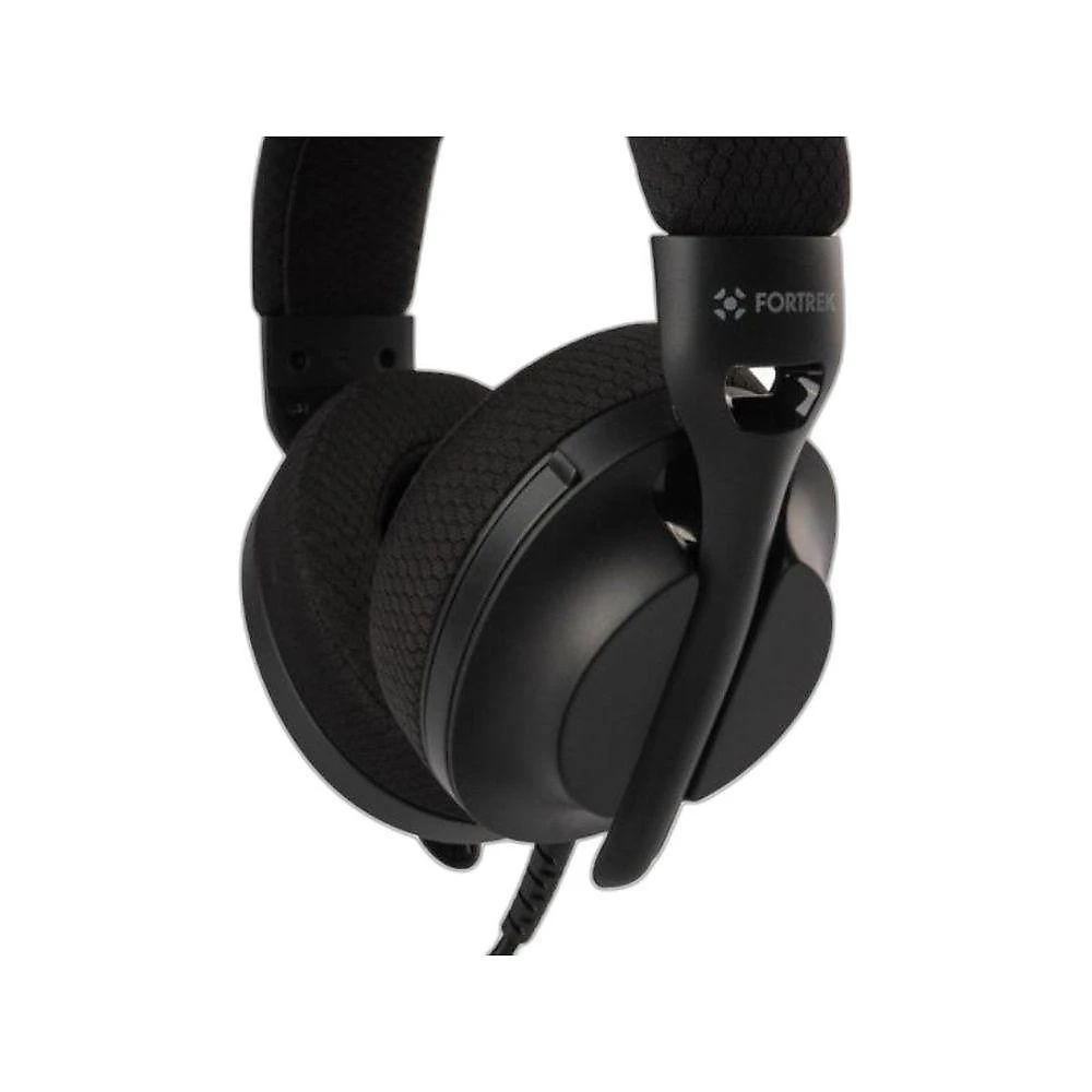 Headset Fortrek Wise USB com Microfone Retrátil e Controle de Volume Preto webcontinental-7898554608918