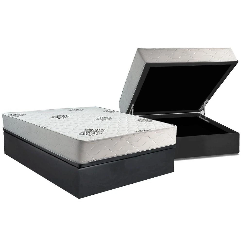 Cama Box Baú Casal + Colchão Anatômico Inovaflex Comfort