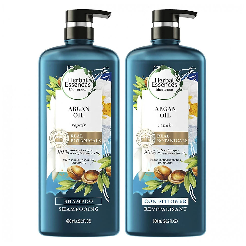Herbal Essences Repairing Argan Oil of Morocco Shampoo and Conditioner Set with Natural Source Ingredients Color Safe