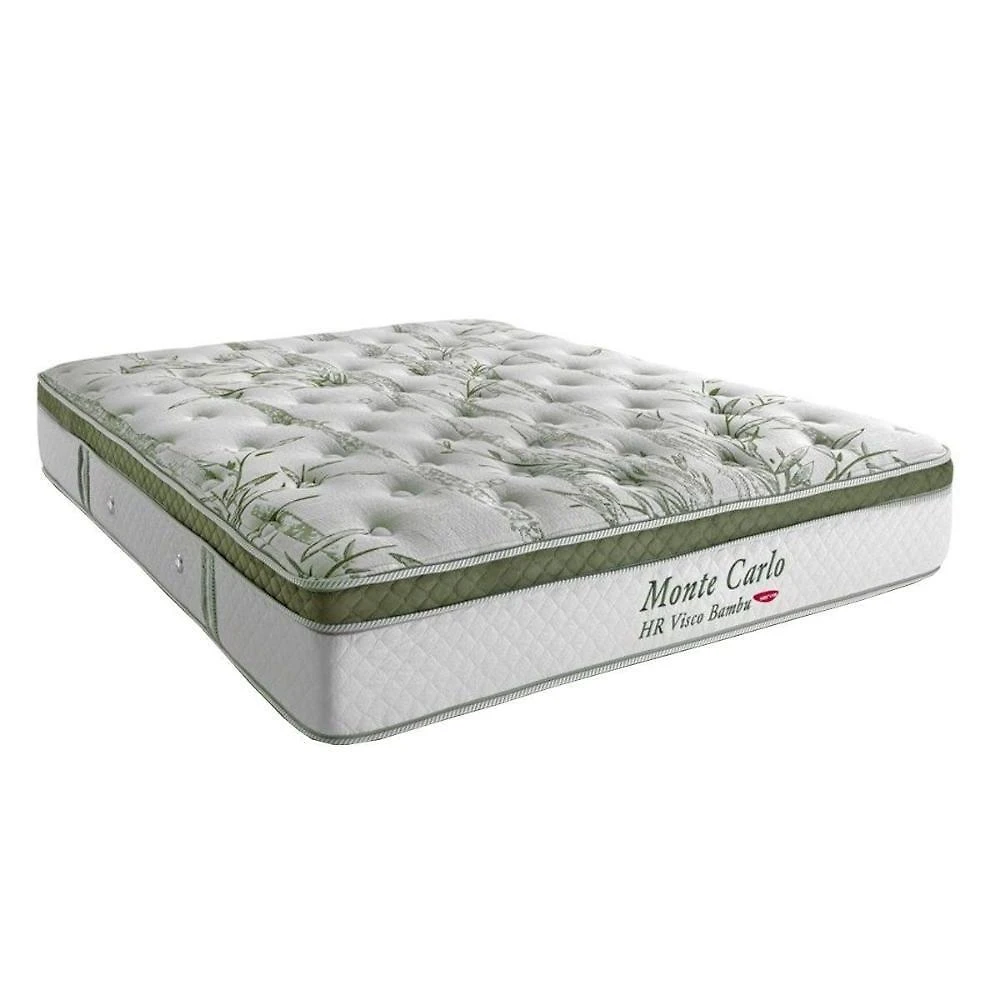 Colchão Queen Espuma Viscoelástico Visco Molas Ensacadas Masterpocket Monte Carlo Euro Pillow (158x198x33) - Herval