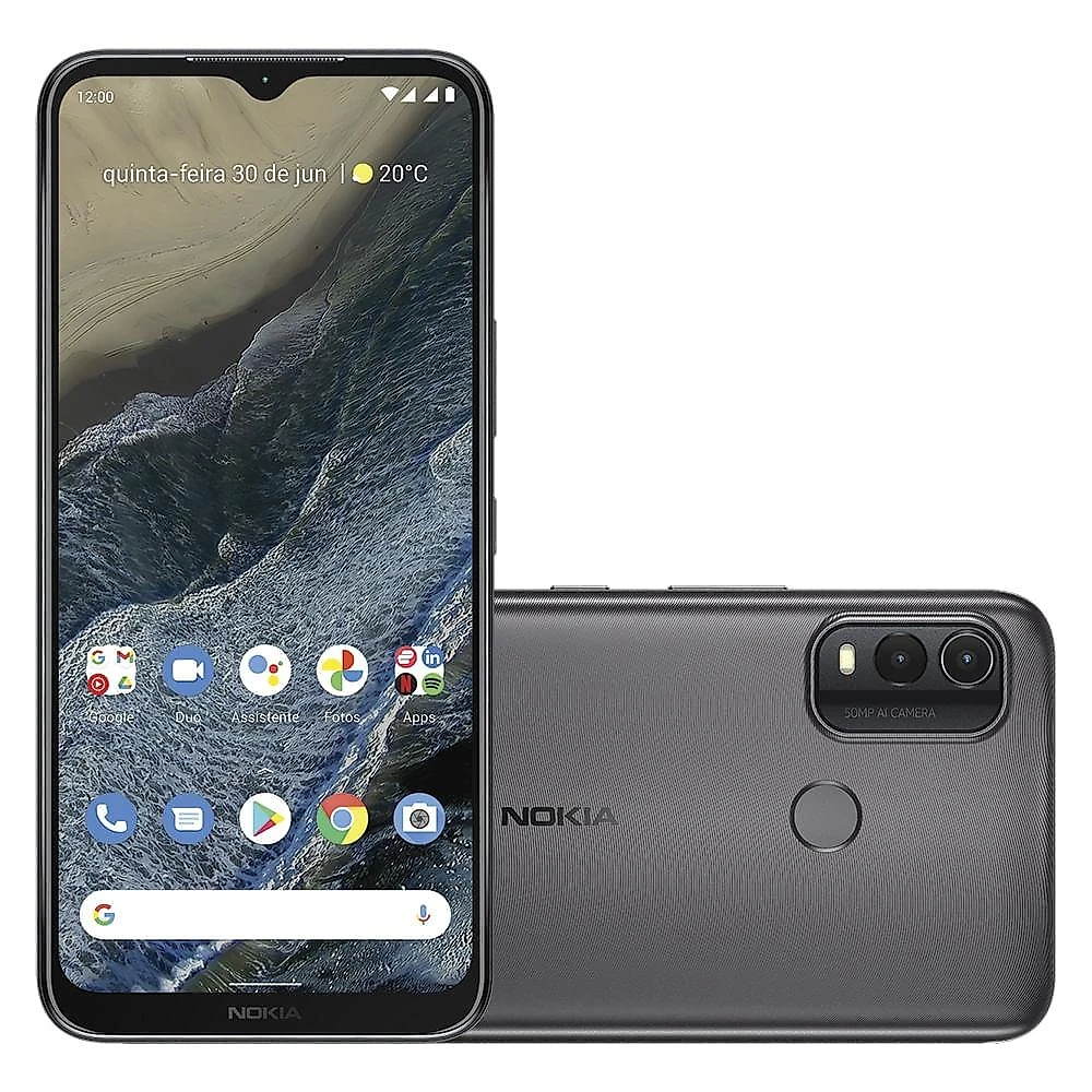 Smartphone nokia g11 plus 4g 128gb tela hd+ 6,5” câm dupla 50mp android 12 (13 e 14) cinza - nk095out [reembalado] cinza