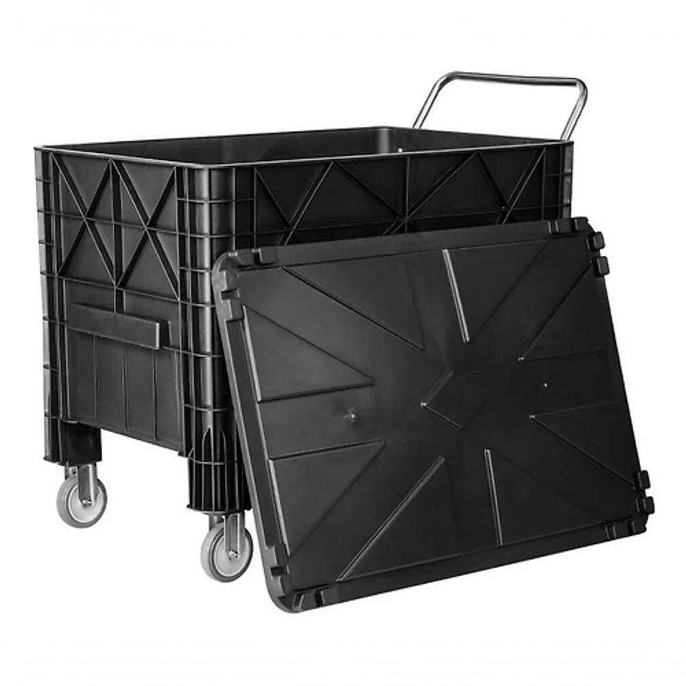 Carrinho de Coleta de Lixo para Condomínios 370 Lts Branco Marrom Preto Higipack