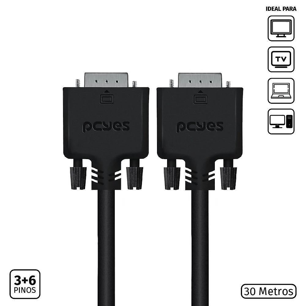 Cabo De Vídeo Vga 3+6 15 Pinos Macho Para Vga 3+6 15...
