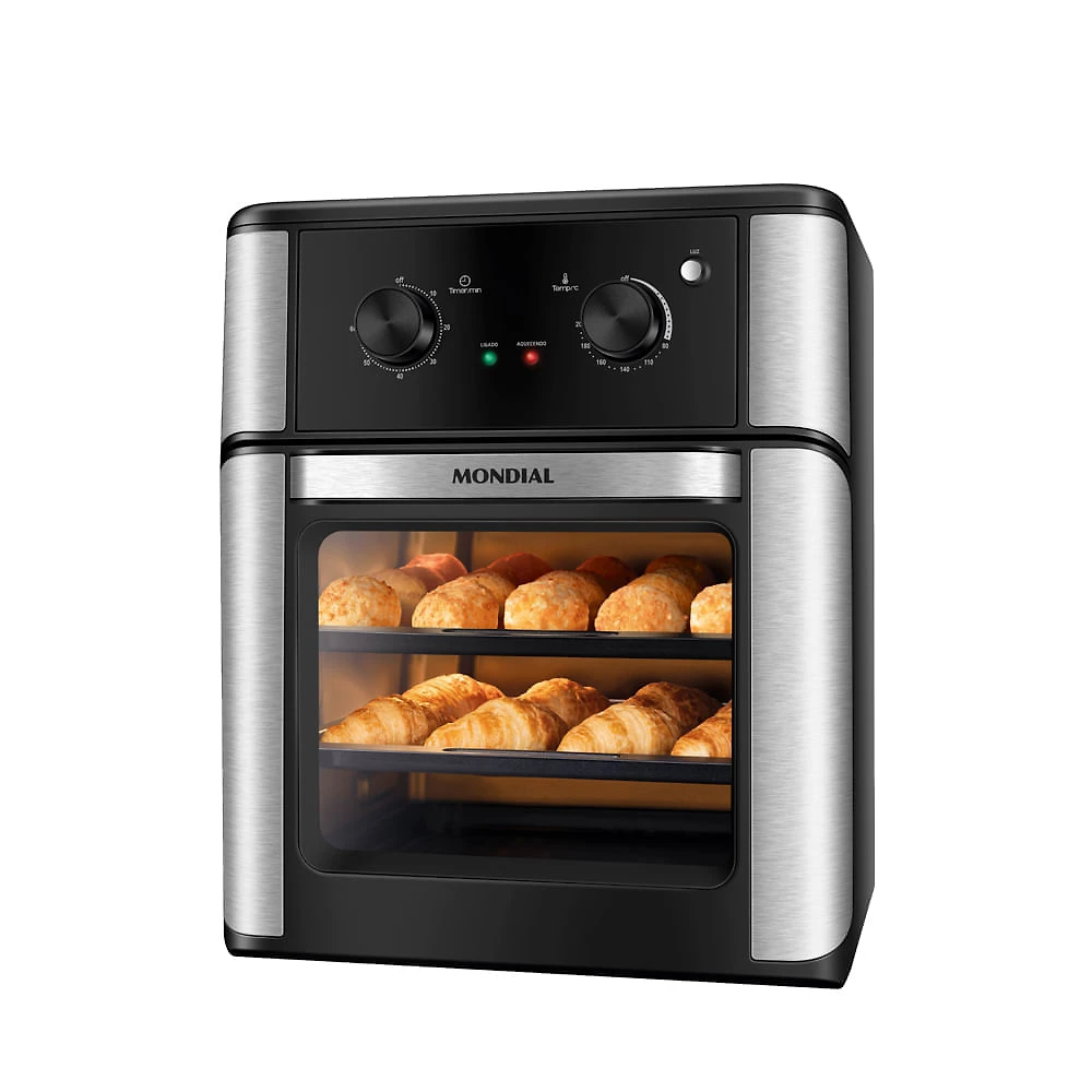 Fritadeira Air Fryer Forno Oven 12L Mondial Preto 2000W - AFON-12L-AB