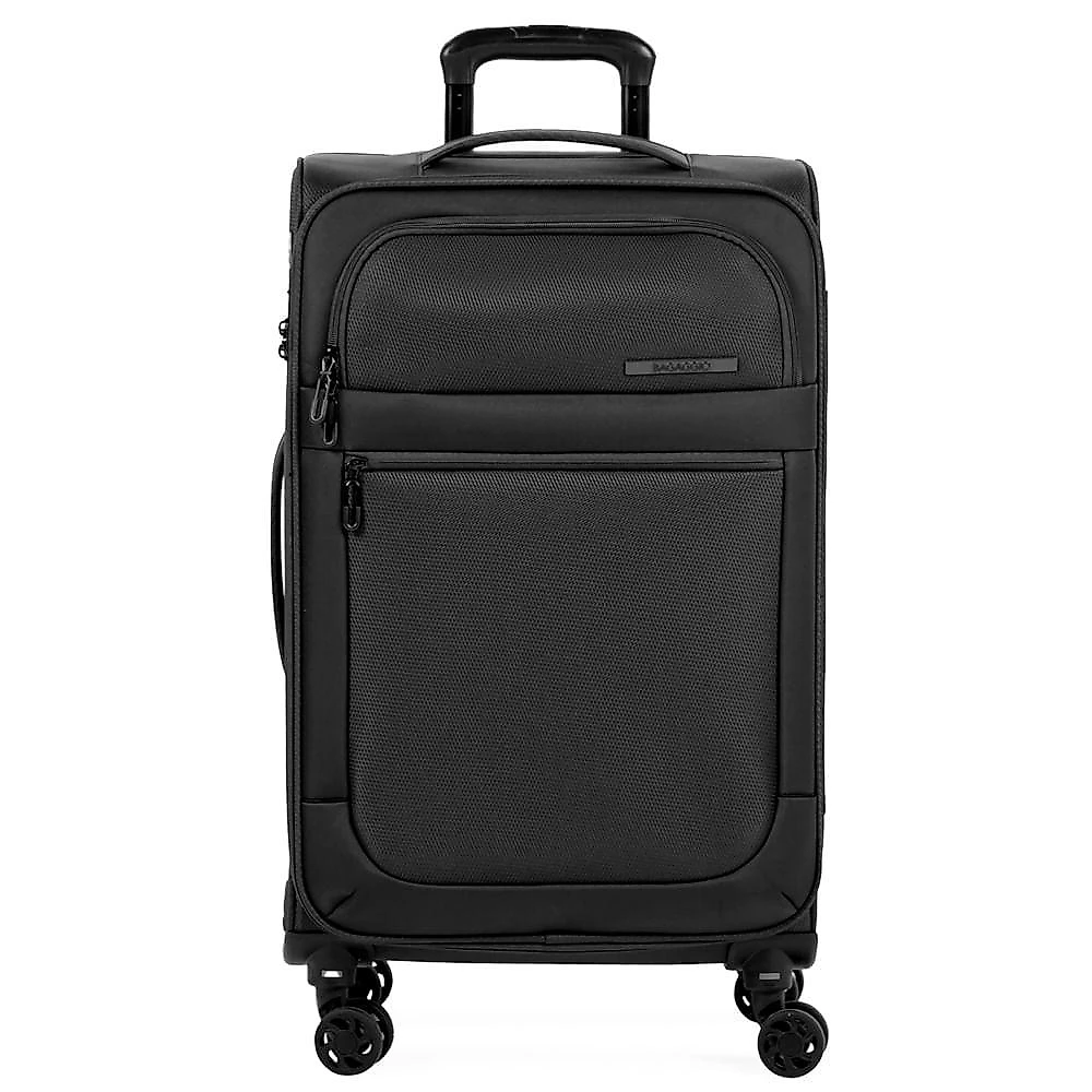 Mala média 23 kg poliéster 4 rodas 23" edimburgo preta preto - m
