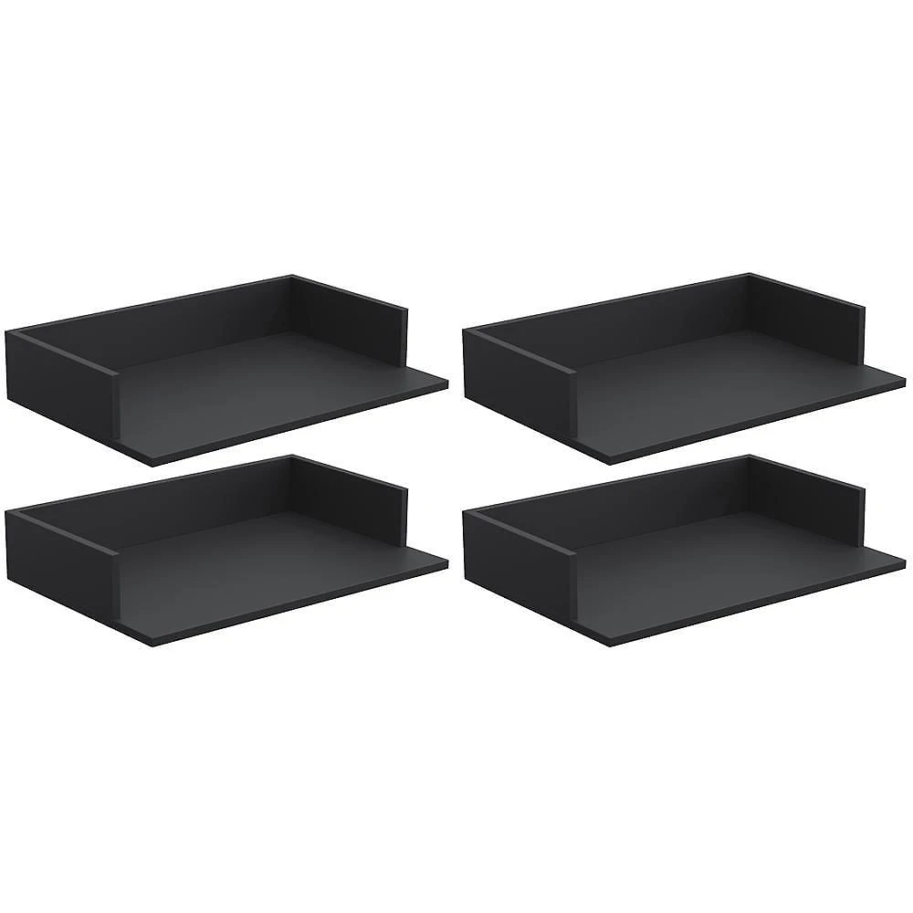 Kit 4 Suportes Suspensos Para Micro-Ondas 60X40cm Preto