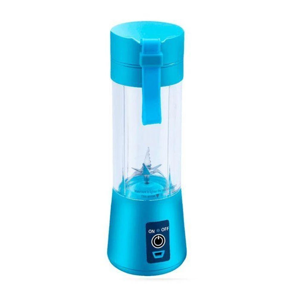 Mini Liquidificador Shake Academia Recarregável 6 Lâminas Azul Aquilae