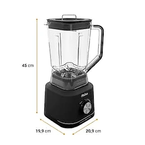 Liquidificador Philco PLQ14A 1300W 12 Velocidades 2,7L Preto 110V