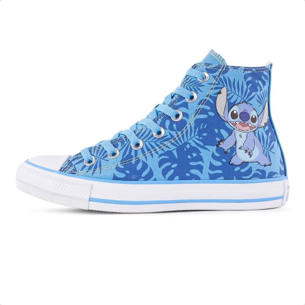 Tênis Converse X Disney Stitch Chuck Taylor All Star Feminino Azul Claro / Branco - 33
