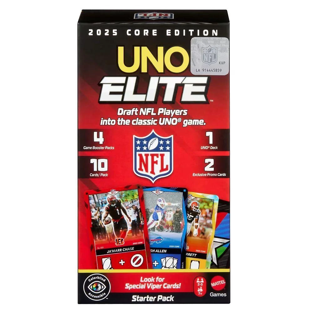 Jogo Uno Elite - Nfl - Pacote Inicial - Mattel