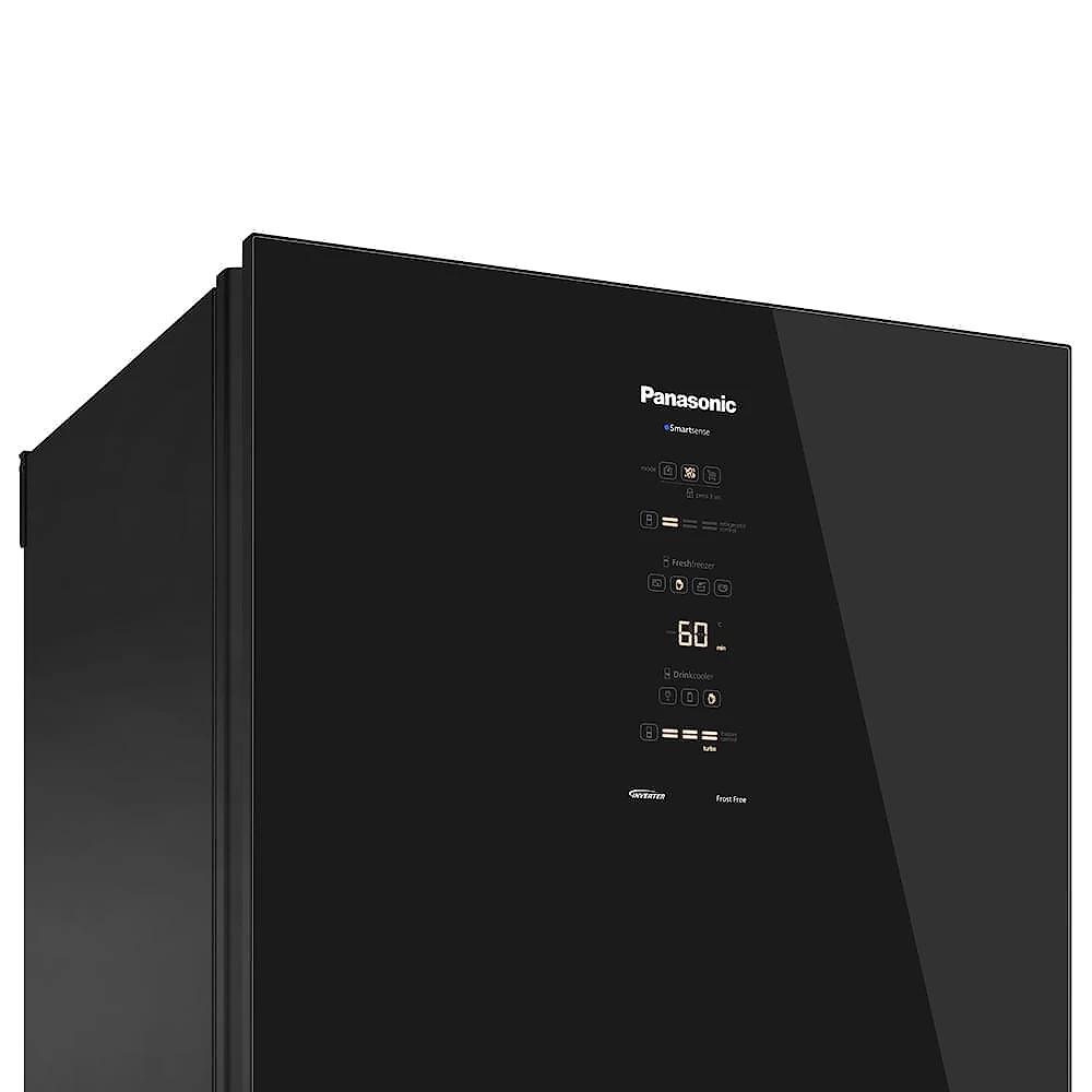 Miniatura Geladeira Panasonic BB65 Black Glass Inverse Frost Free 467L Inverter A - NR-BB65GV7B NR-BB65GV7BA
