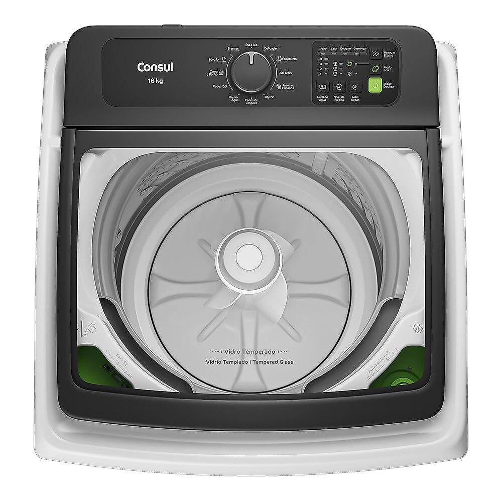 Máquina de Lavar Roupas Automática Consul 16 Kg CWN16AB, Branca - 110V 110 Volts