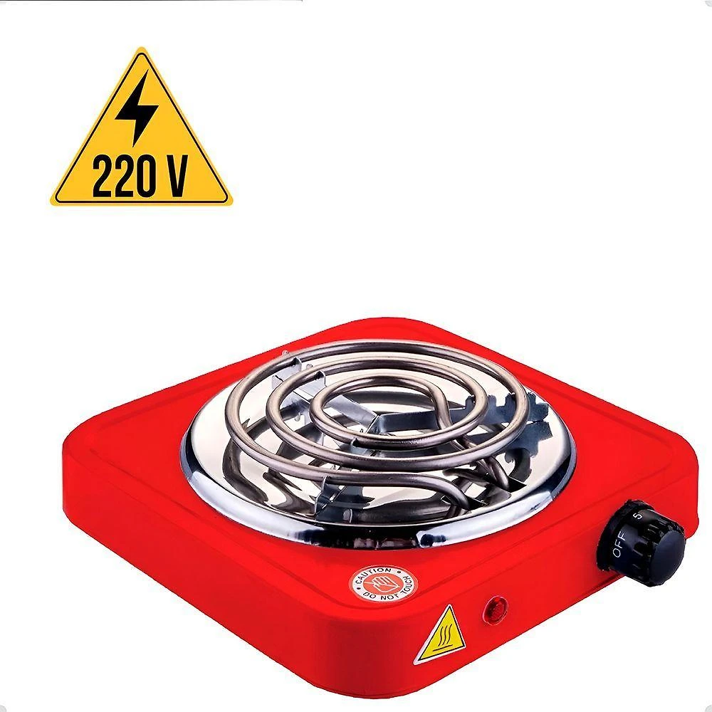 Fogão Fogareiro Elétrico Portátil 220V 1 Boca Compacto, Prático E Seguro Para Cozinhar Em Qualquer Lugar - vermelho