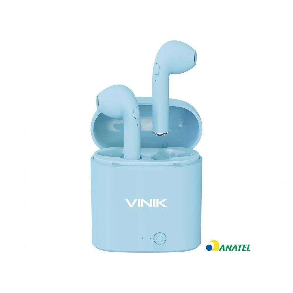Fone de Ouvido Bluetooth Vinik Easy W1+ TWS True Wireless Estéreo Real V5.0+EDR Azul