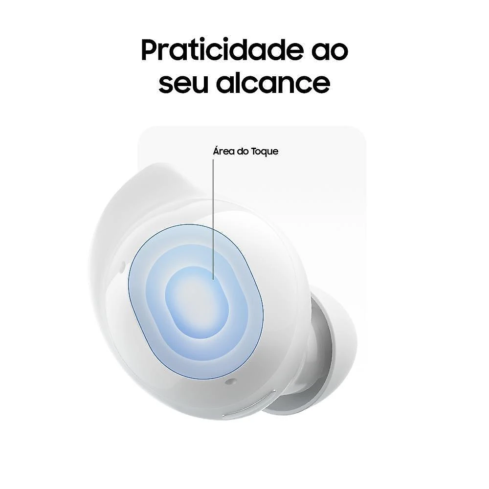 Fones de ouvido samsung galaxy buds core intra-auricular bluetooth cancelamento de ruído ia branco