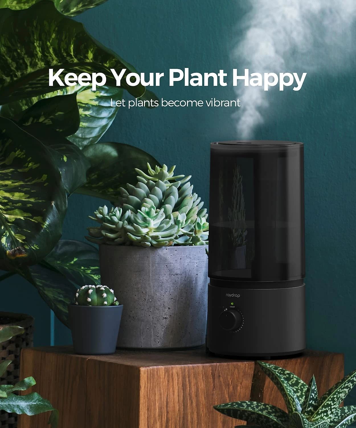 Raydrop Umidificador Ultrassônico Portátil 17L 110V Preto