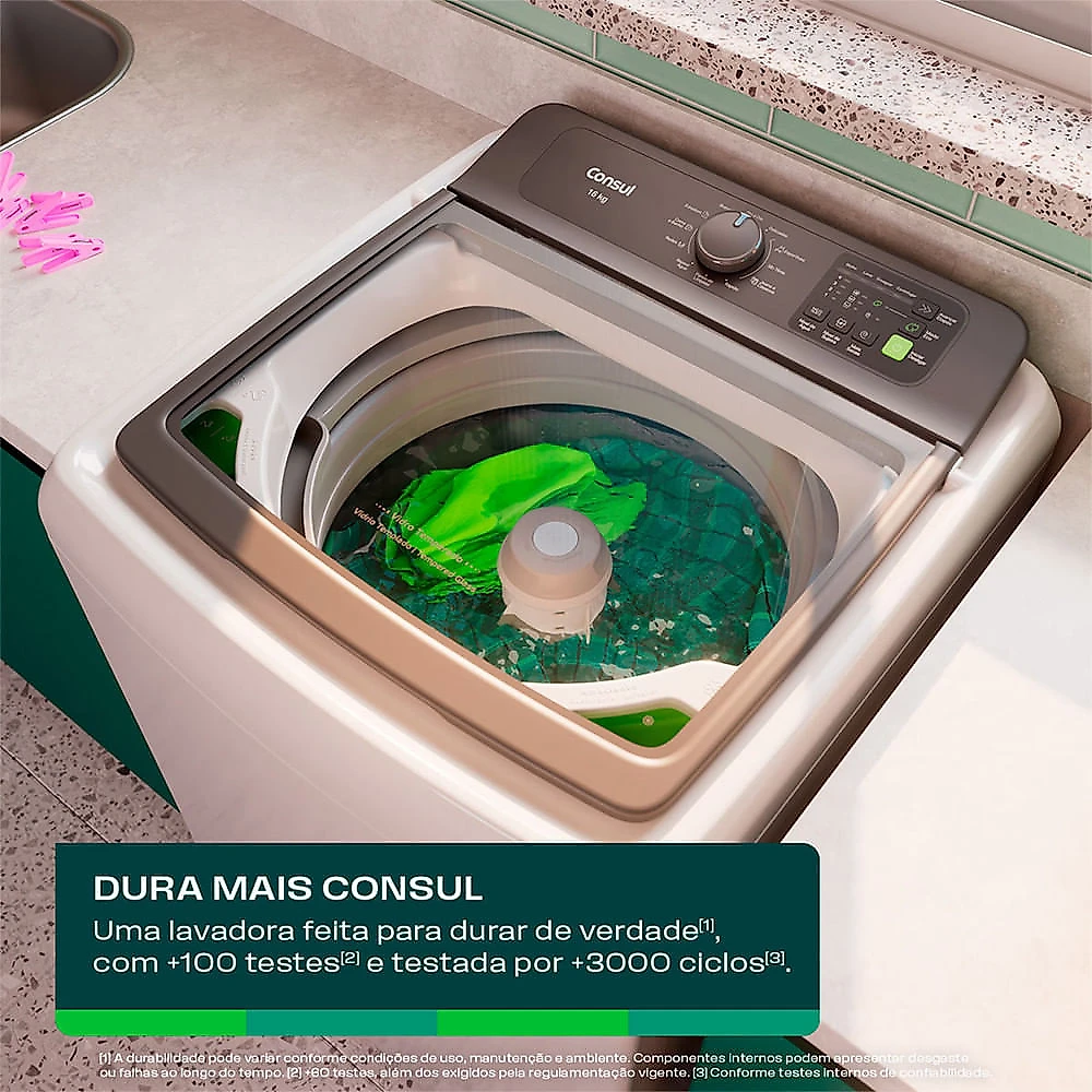 Máquina de Lavar 16Kg com Modo Eco CWN16AB Consul Branco - 110V