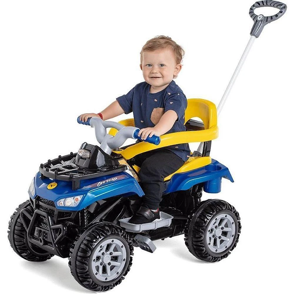 Veículo para Bebê Cross Up 2 em 1 com Som Azul Calesita Brinquedos