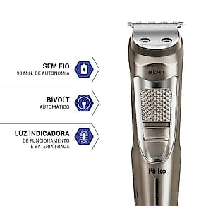 Aparador de Pelos Philco PAP16 Multigroom 8 em 1 Bivolt - Chumbo