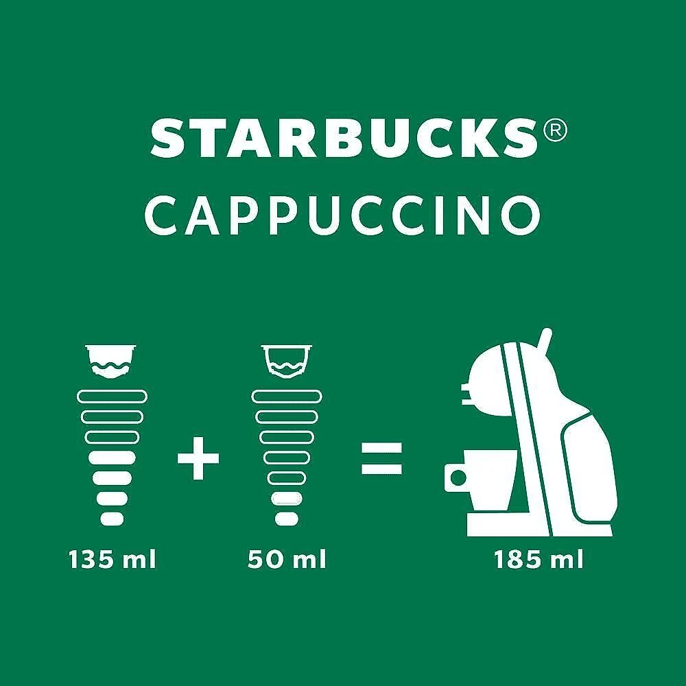 Cápsula de Café Cappuccino Starbucks para Máquina Nescafé Dolce Gusto 10 Unidades