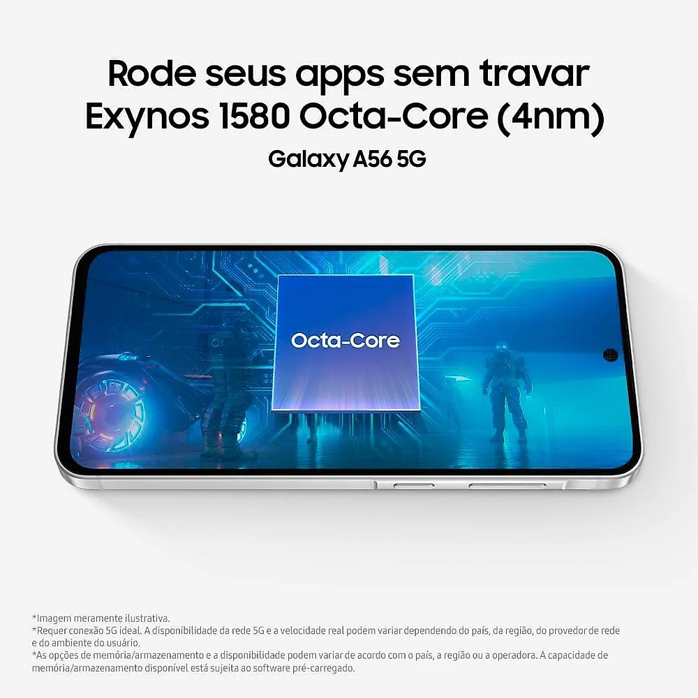 Celular samsung galaxy a56 tela super amoled 6.7" 128gb 5g 50mp preto