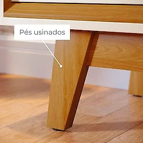 Estante Bancada Madetec Atlas 164cm Para TV até 65" 2 Portas Deslizantes Cinamono/Off White