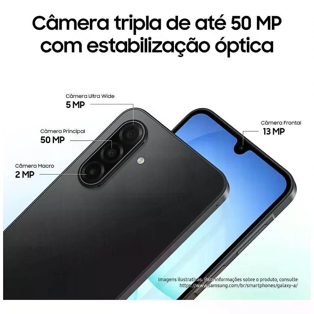 Smartphone Samsung Galaxy A17 5G 4GB RAM 128GB Câmera 50MP Tela Super AMOLED 6,7