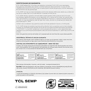 Smart TV 75" 4K TCL 75P6K Google TV HDR10+ Processador AiPQ