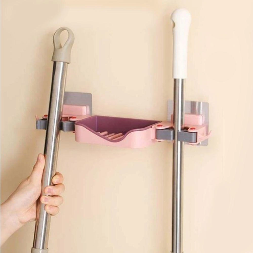 Suporte Para Sabonete Vassoura Rodo De Parede Rosa