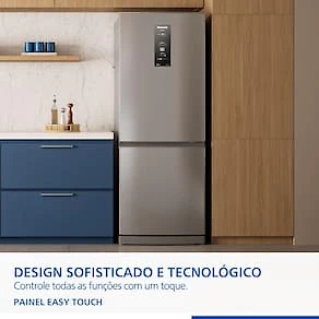 Miniatura Geladeira Panasonic Inverse 475L Frost Free BB64X Aço Escovado 110V