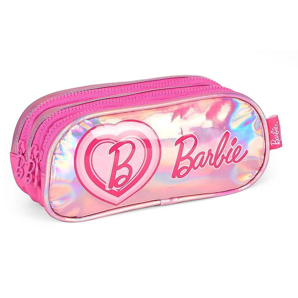 Kit Mochila e Estojo Luxcel IS47721BB Holográfico Rosa Pink Feminina