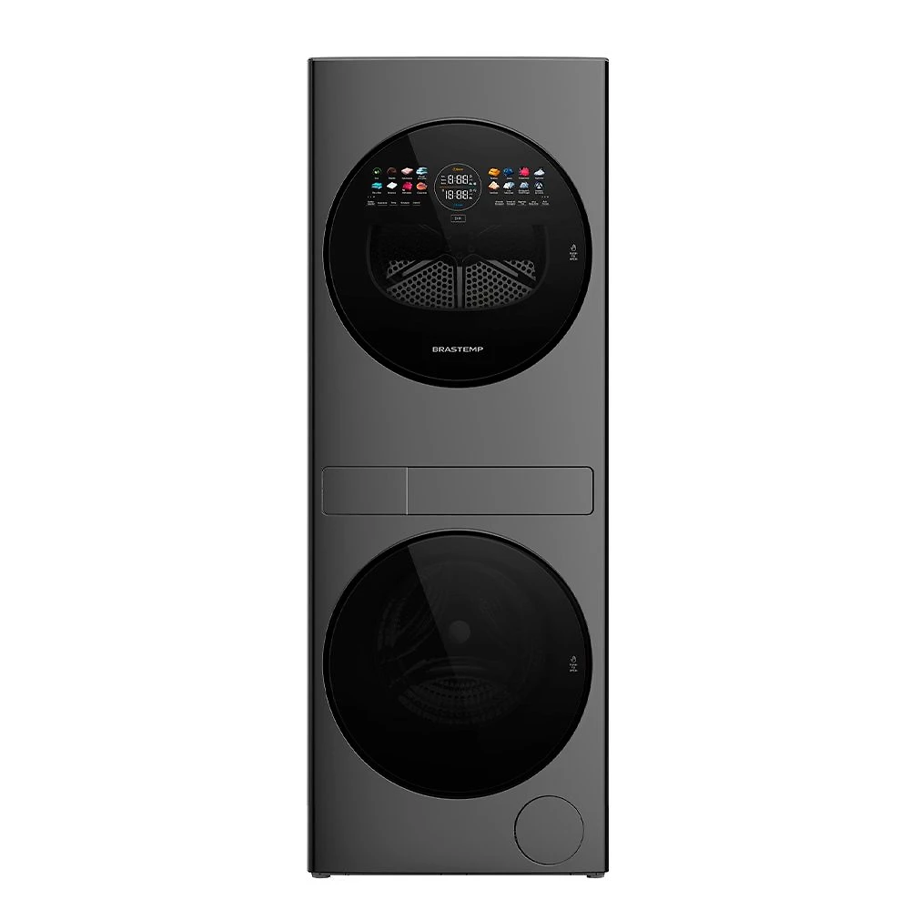 Lava & Seca 14 Kg Brastemp B= Tower Titânio com Lavagem e Secagem Inteligente - BNT14AS