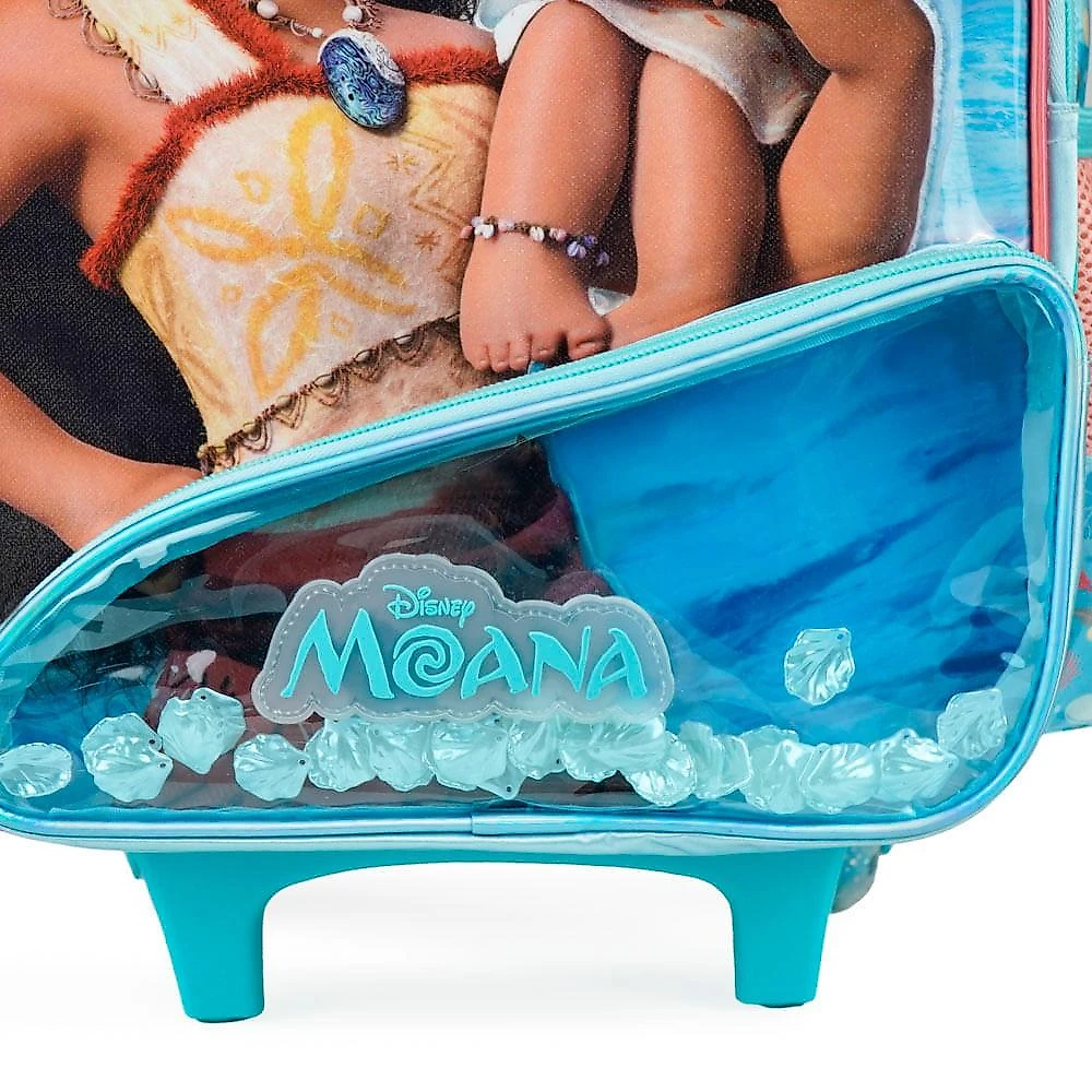 Mochila de Rodinha Infantil Feminina Moana Azul Azul