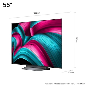 Smart TV 4K 55” LG OLED OLED55C5PSA Ultra Slim a9 Gen8 até 144Hz Charcoal Black