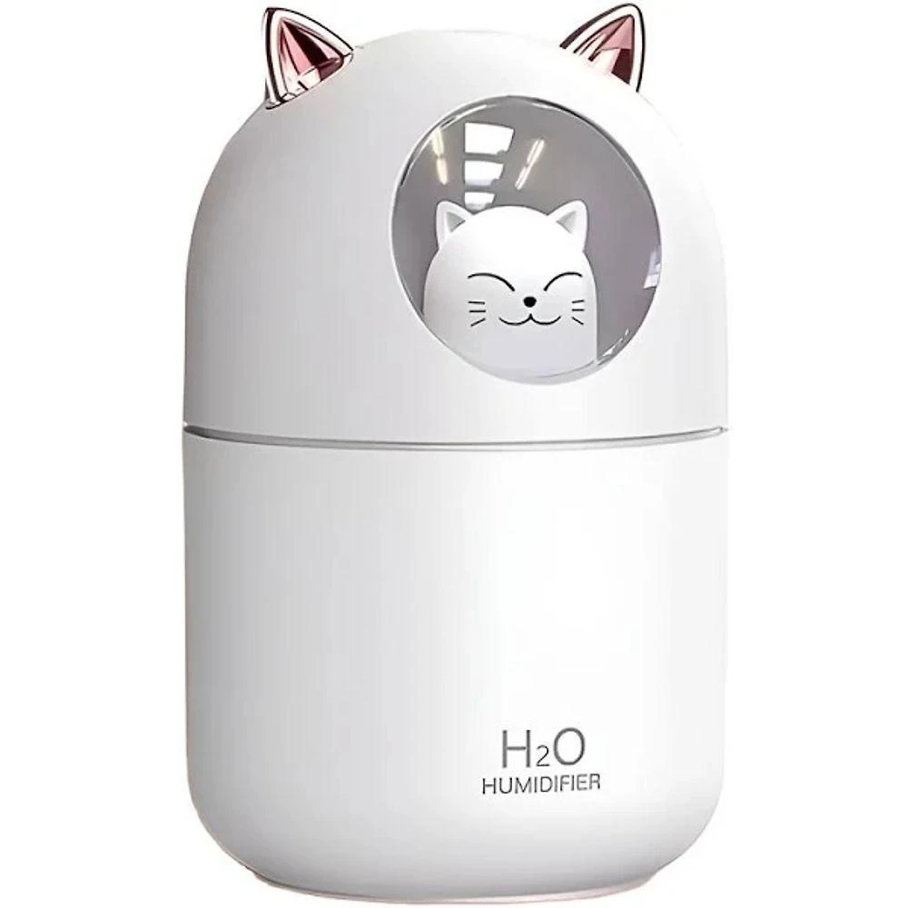Umidificador Aromatizador Difusor Infantil Gatinho Luz Rgb