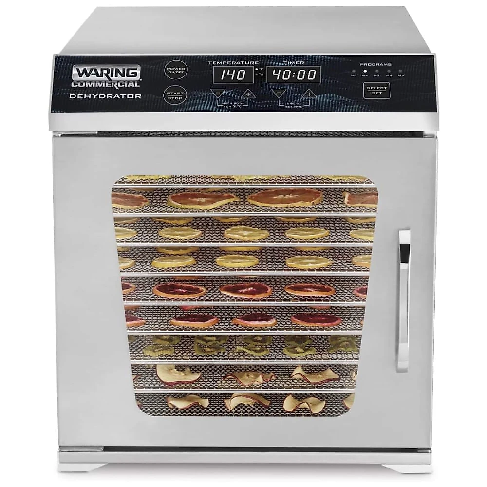 Desidratadora de Alimentos Profissional com 10 Bandejas, Display LED Digital e Plugue de 5 a 15 Fases, 110V 800W,...