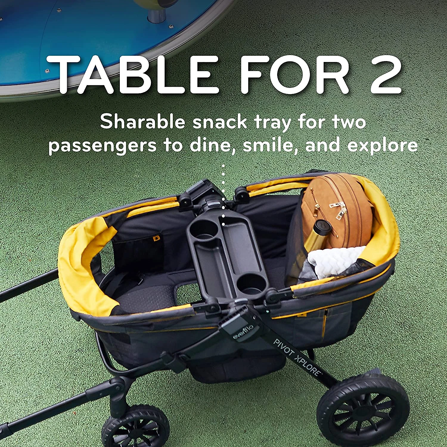 Evenflo Pivot Xplore Carrinho de Bebê para Passeio Duplo com Rodas Off Road até 24 kg