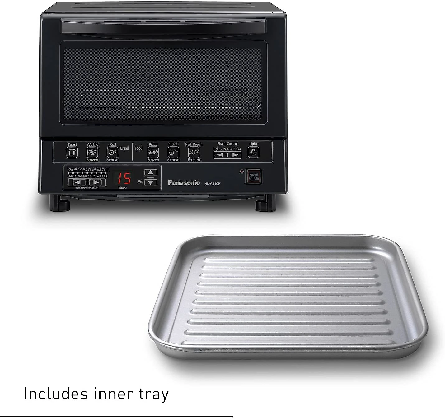 Panasonic Forno Elétrico de Bancada com Bandeja de Migalhas 1300W110V Preto