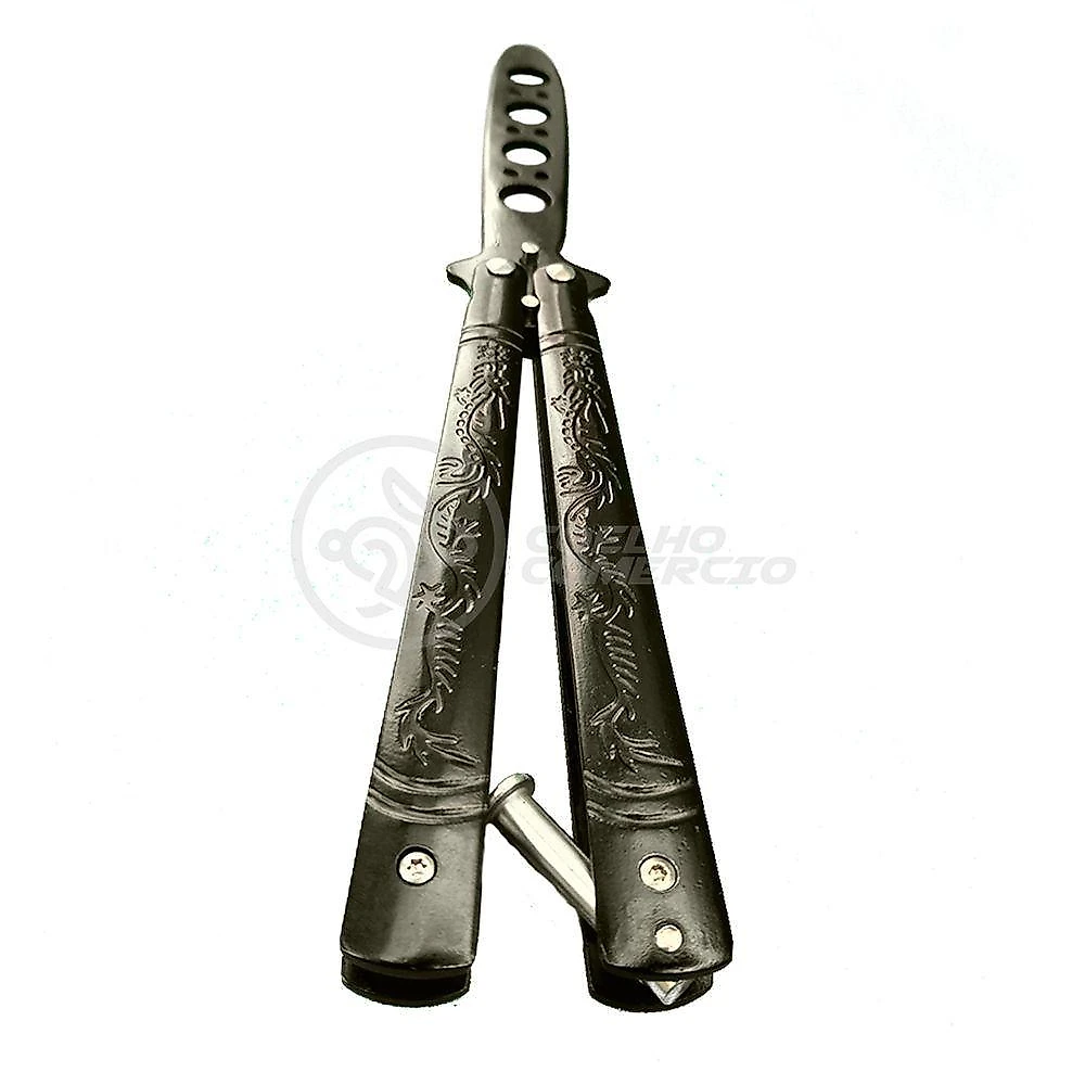 Knife Black Butterfly Preta Borboleta Dobrável De Aço