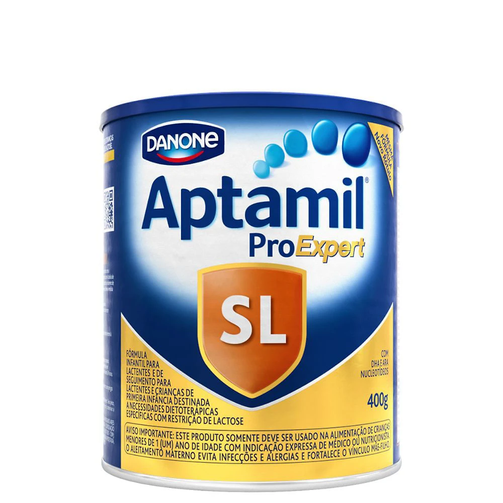Aptamil SL Pro Expert Fórmula Infantil para Lactentes e de Seguimento para Lactentes e Crianças de Primeira Infância com Restrição de Lactose 400g